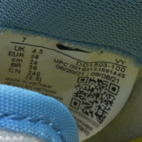 Nike dunk low university blue Size 7 - Picture 5 of 8